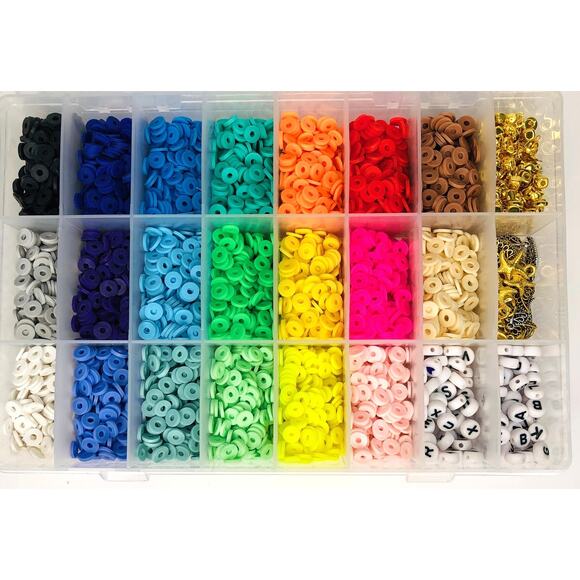 Jewelry Making Kit - Bright Colors 5000+ Beads, String, Scissors, Tweezers - Picture 2 of 3